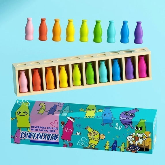 Interactive Touch the Bottle Board Game Family Party Tabletop Fun for All Ages Parent-Child Activity Educational Toy to Exercise Patience Hands-On Skills Birthday Festival Gift