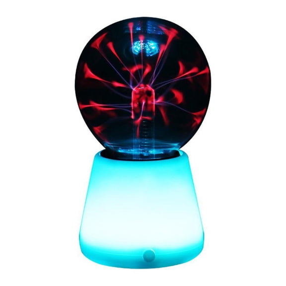 Interactive Touch USB-Powered Color-Changing Plasma Ball Lamp for Party and Desk Decor Made of ABS Material