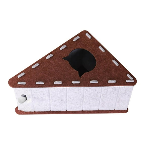 Interactive Toy Cat Condo Play Triangle Board Felt Cloth Long Lasting for Sleeping and Scratching Indoor Cats