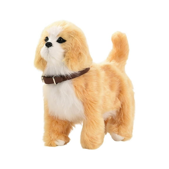Interactive Toy Dog, Simulated Walking Barking Pet with Music and Tail Wagging, Sensing Toy for Girls Boys