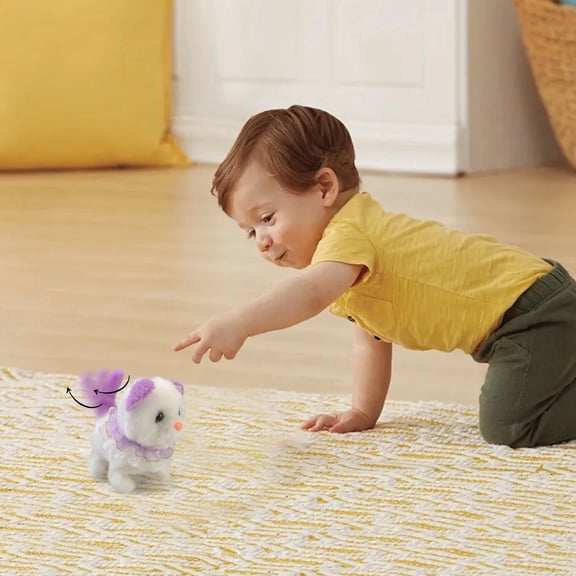 Interactive Toy Robot Cat Realistic Walking Wagging Tail Electronic Toy for Children Boys Girls Robotic Companion for and Learning
