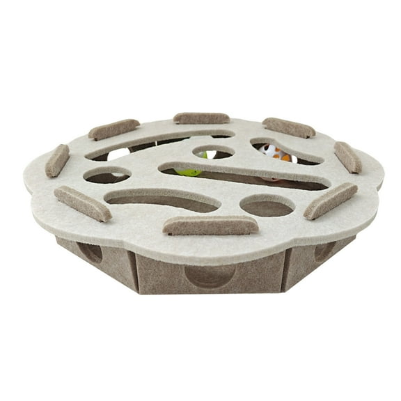 Interactive Toys For Cats, Cat Interactive Educational Toy Box - Scratching Board, 3 Bell Balls, Squeaker Toys, Track Balls - Interactive Tease, Educational, Physical Exercise,