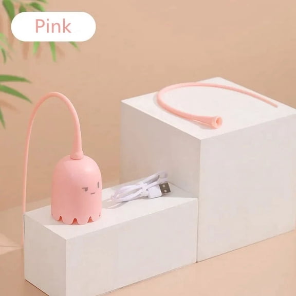 Interactive Toys Electric Intelligent Rolling Ball Toy Cats Pet Automatic Rotate Mouse Tail Kitten Teaser Stick Pink