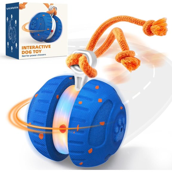 Interactive Toys for Small & Medium Dogs, Rechargeable Motion Activated Rolling Ball with 2 Speed Modes, to Wake, USB-C Automatic Moving Ball for Indoor Boredom