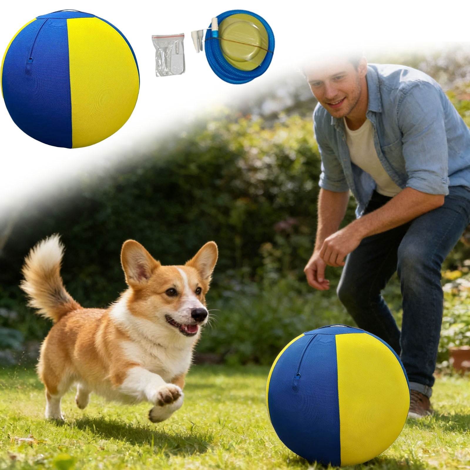 Interactive Training and Exercise Toy for Puppies and Dogs with Chew Material and Sound-Emitting Durability for Outdoor and Indoor Play