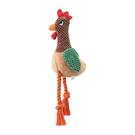 Interactive Tug Of War Pull Out Rope Toy for Dogs Sound Rooster Pet Training Game Indoor Outdoor Play