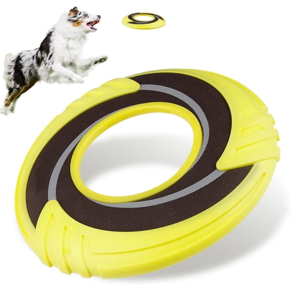 Interactive Tug Toy, Flying Disc Water Toy Non-Toxic Light TPR/Nylon Fabric, Pet Training and Outdoor Exercise Toys for Dogs, Diameter 9 Inches