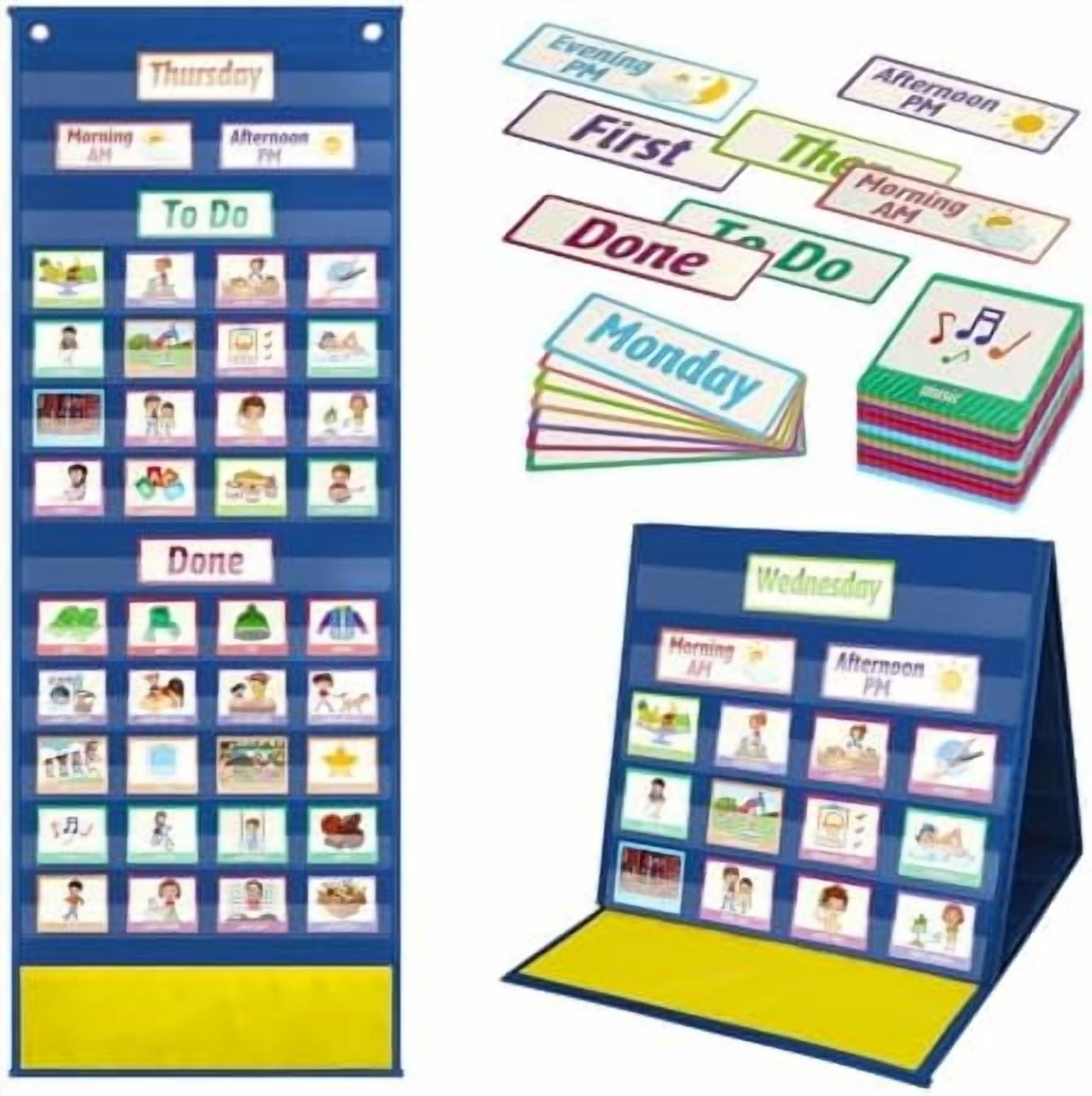 Interactive Visual Schedule for Kids Autism & ADHD - 144 Reusable ...