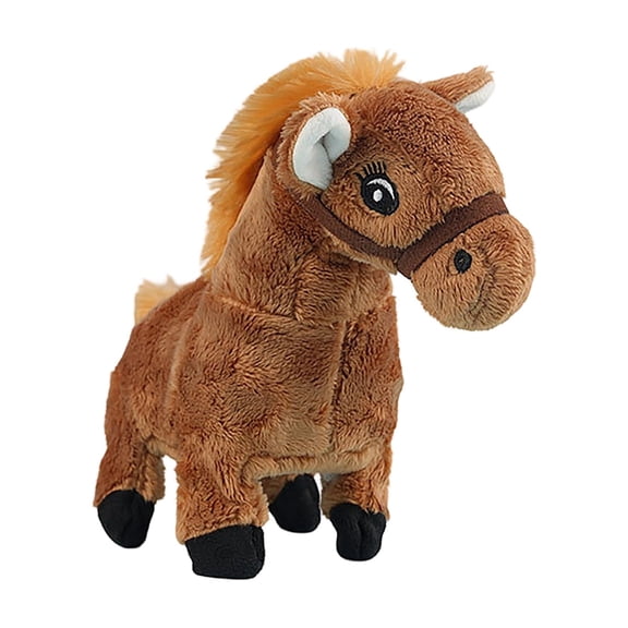 Interactive Walking Horse Plush Toy - 8 Inch Animated Stuffed Pony with Sound and Motion, Electronic Pet for Kids, Realistic Hopping Horse Toy Gift for All Ages