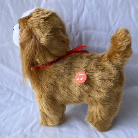 Interactive Walking Robotic Dog Toy with Sound and Touch Control, Realistic Moving Plush Puppy for 3-5 Years