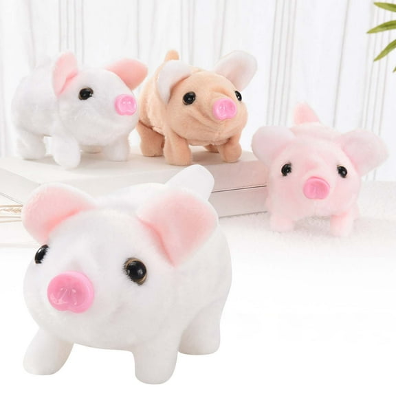 Interactive Walking and Talking Electronic Pig Pet Toy with Moving Nose and Tail Wagging for