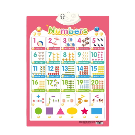 Interactive Wall Chart for Learning, Bilingual English and Spanish Educational Poster with Songs and Piano伴奏, Birthday Gift for Family, Alphabet Numbers Animals Vocabulary Words, Home Decor