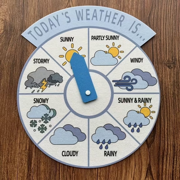 Interactive Weather Wheel for Kids Felt Preschool Learning Seasons Months Educational Toy