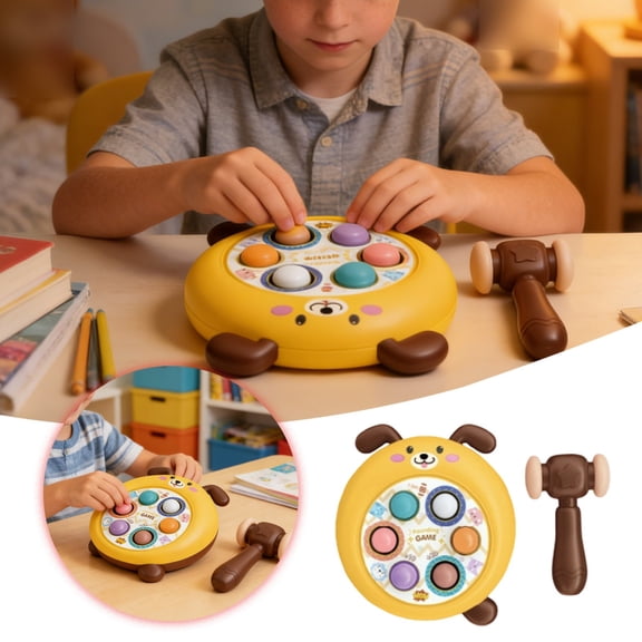 Interactive Whack-A-Mole Electronic Game – Arcade Toy with Light & Sound, Family Party Activity for Gatherings, Hand-Eye Coordination Challenge