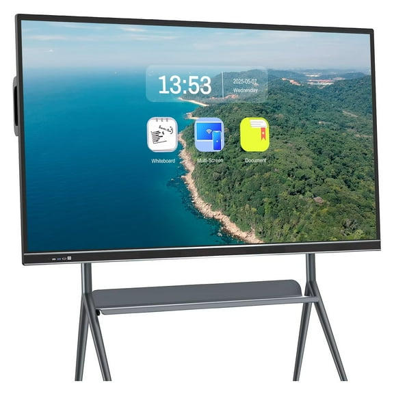 OmninexHub Interactive Whiteboard, 1080p monitor 75 Inch Digital Electronic teaching board Smart Board for Classroom, Touch Screen All-in-One Computer for Presentation, Education and conference