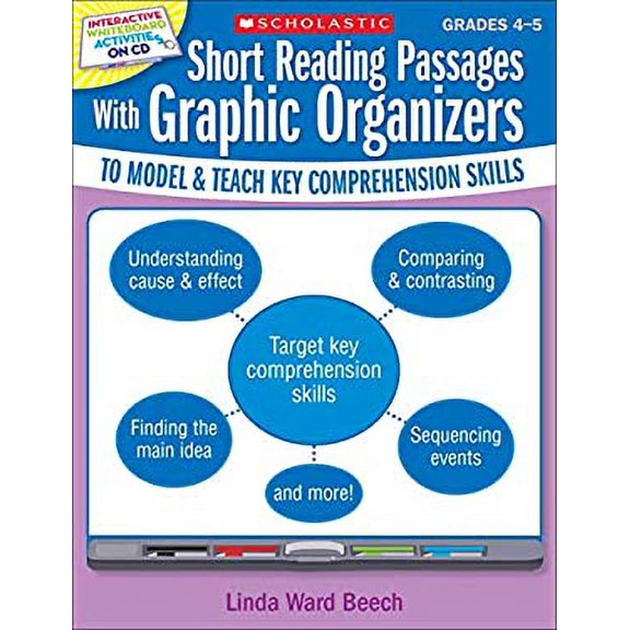 Pre-Owned Interactive Whiteboard Activities: Short Reading Passages With Graphic Organizers to Model and Teach Key Comprehension Skills (Paperback) 0545234565