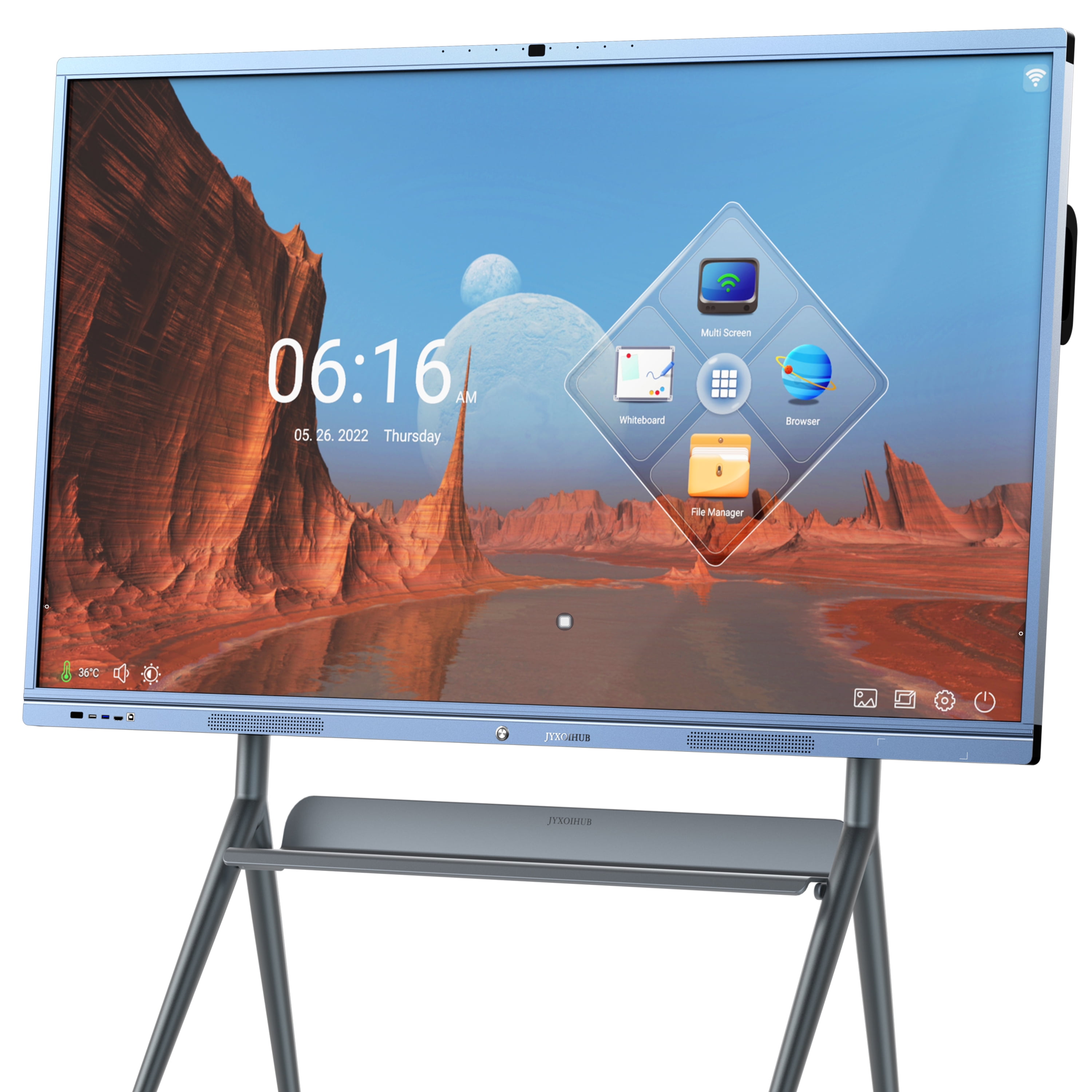 Interactive Whiteboard, JYXOIHUB 65 Inch All in One Smart Board with 4K UHD  Touch Screen Flat Panel, Digital Electronic White Board Built in Dual