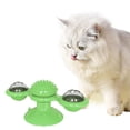 thumbnail image 1 of Interactive Windmill Suction Cup Cat Toy - Led Light Ball & Catnip, Indoor Cat Chew Toy For Kitten Exercise,Green, 1 of 9