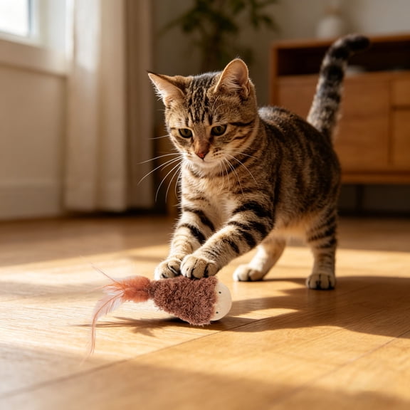 Interactive Wobble Cat Toy Plush Feather Tumbler Natural Feather Cat Tumbler Toy Indoor Cat Enrichment Toy for Kittens Tumbler Cat Toy 1.97x5.91 inch