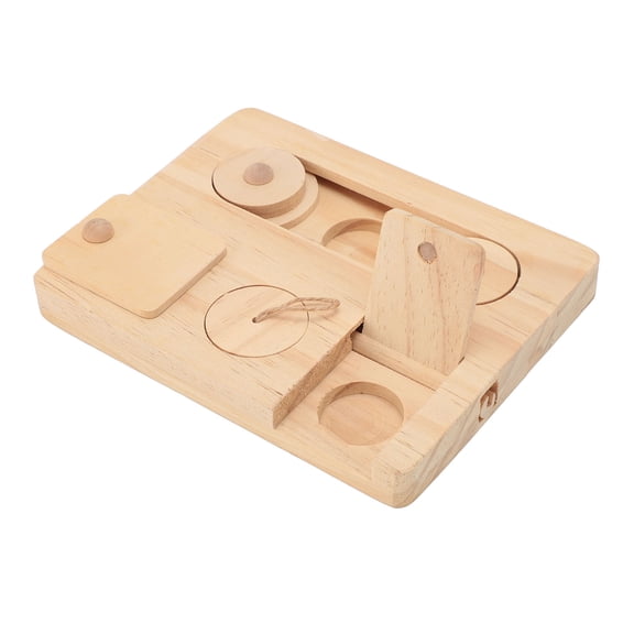 Interactive Wooden Small Animal Foraging Puzzle Toy for Guinea Pigs and Hamsters, 7.8 x 5.9 Inches / 20 x 15 cm