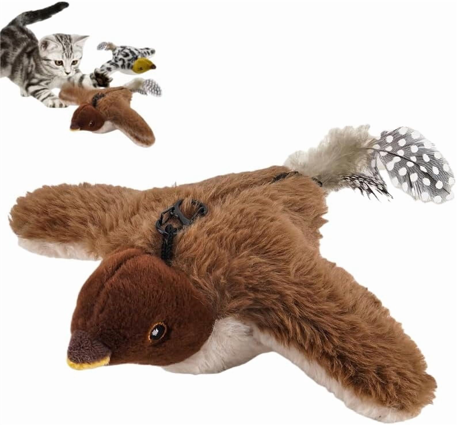 Interactive cat Toy, Flying Bird Cat Toy,Electric Sparrow Shaking Hunting Pet Toy for Cat