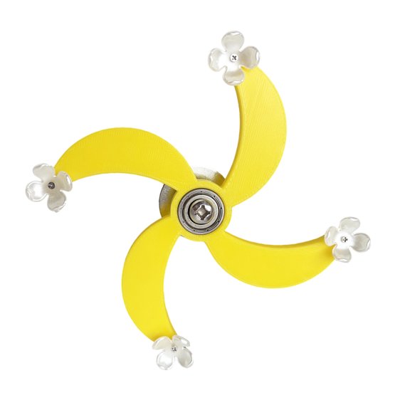 Interactively 4 Leaves Shape Windmills Bird Toy Rotate Spinner Wheel Parrots Toy Accessories for Bird Cage