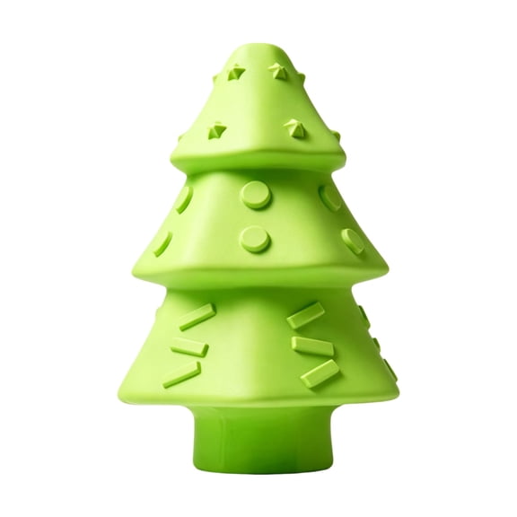 Interactively Dog Chew Toy with Sound Maker Rubber Christmas Tree Sound Chew Toy Teeth Cleaning Dog Toy For Puppies And