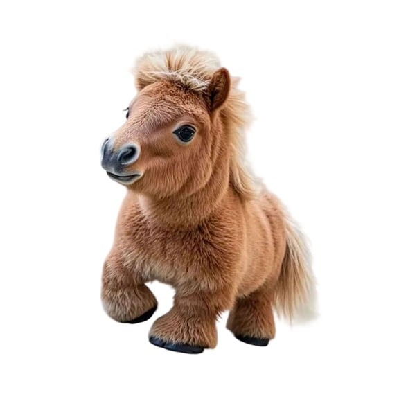 Interactively Electric Ponies Plush Toy Auto Movement and Sound for Children Entertainment and Emotional Development