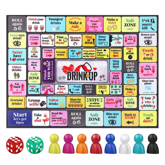 Interactively Party Table Mats With 8 Drinking Game Modes Rubber Materials For Bachelors Celebration