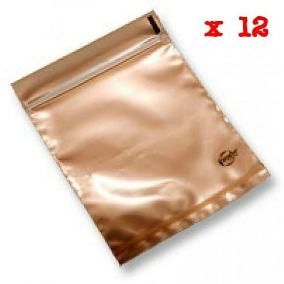 Intercept Corrosion Anti Tarnish Zip Lock Bags for Silver Jewelry with Built in Saturation Indicator (Pack of 12)