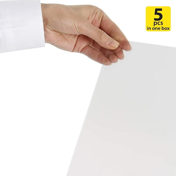 Interchangeable Anti-Reflex Clear Overlay Lens PET Protective Cover for Business Office Home Slide-in Snap Poster Frames 5 pcs in a Box 27x40 Inches