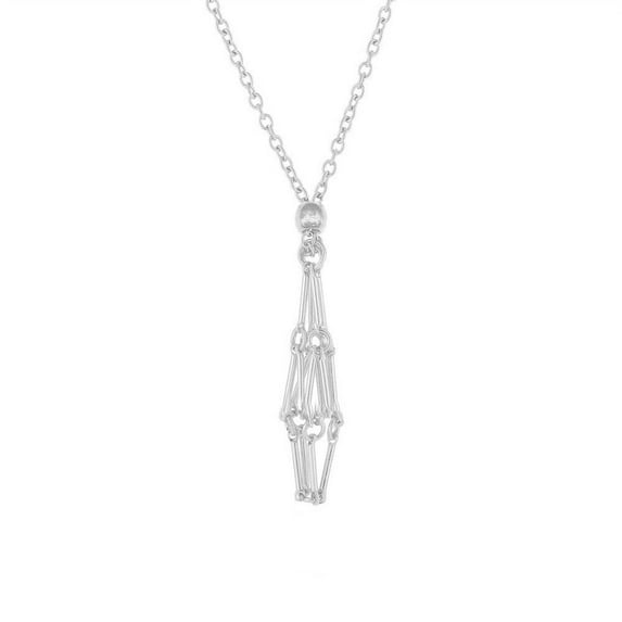 Interchangeable Crystal Holder Cage Necklace Stone Men Women Holder N8D0