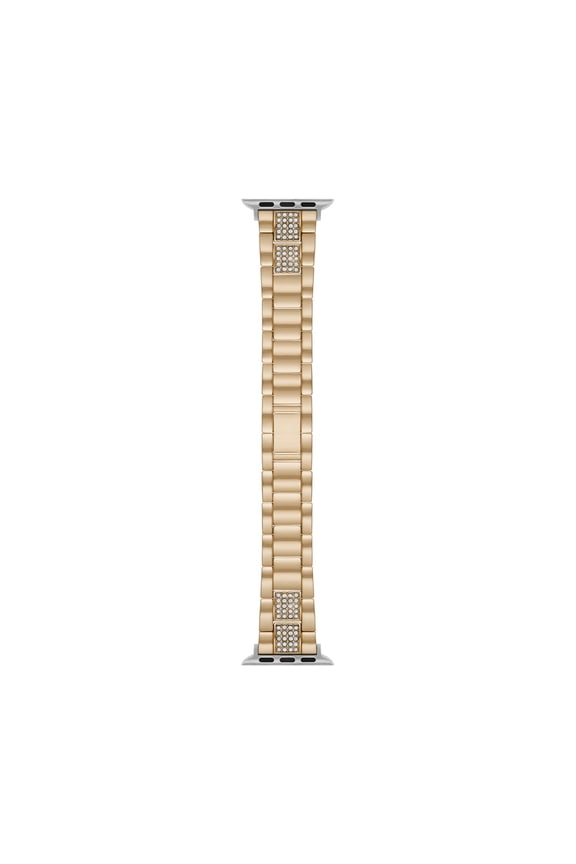Interchangeable Gold Metal Watch Band with Clear Crystals (FMDBA024) 38/40mm