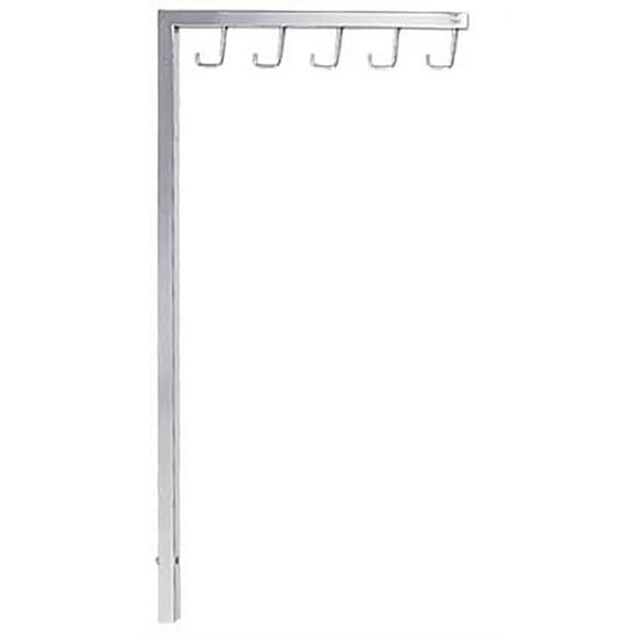 SSWBasics Interchangeable J-Hook Chrome Straight Arm for Clothing Rack - Set of 2