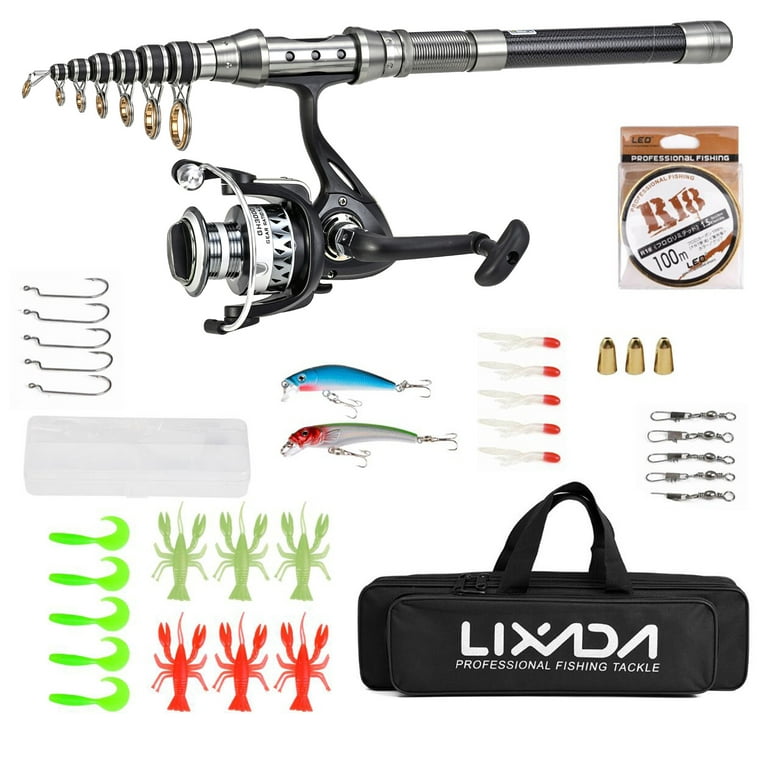 Interchangeable Left and Right Spinning Fishing Reel with Telescopic  Fishing Rod TravelFriendly Design 