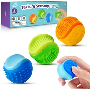 Interchangeable Sensory Fidget Balls, 3 Pack 6 Textured Halves for Mix & Match Tactile Fun, Silent Silicone Stress & Anxiety Relief Toy for Autism, ADHD, Kids Adults