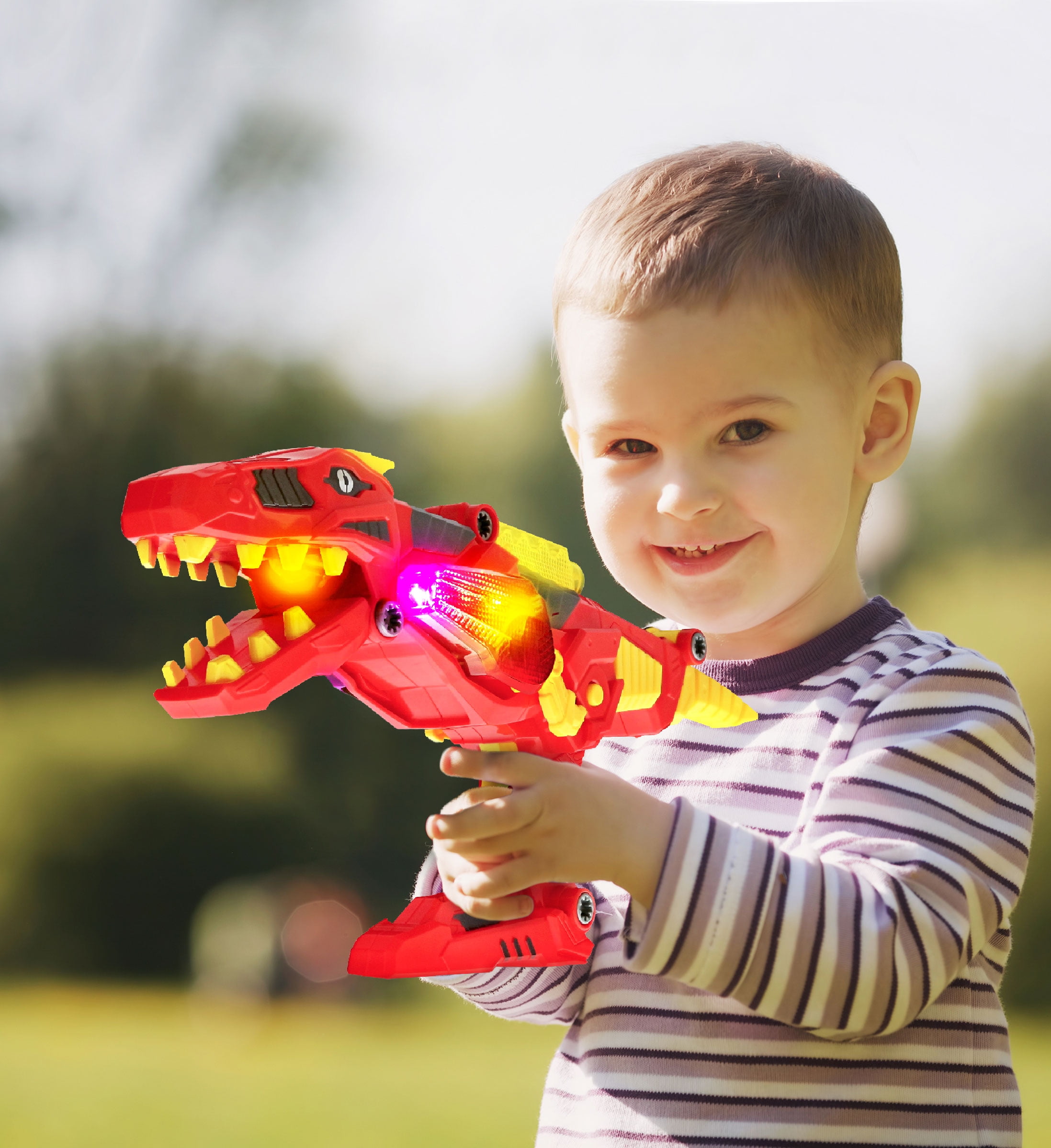 Mozlly Red Dino Gun Space Battle 3 in 1 Tyrannosaurus (13pc Set)