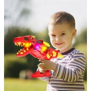 Mozlly Red Dino Gun Space Battle 3 في 1 مجموعة تيرانوصور 13 قطعة