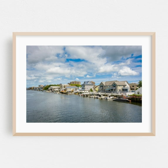Intercoastal - Ventnor City New Jersey Photography Oak Framed Wall Art Print 16 x 24 inches
