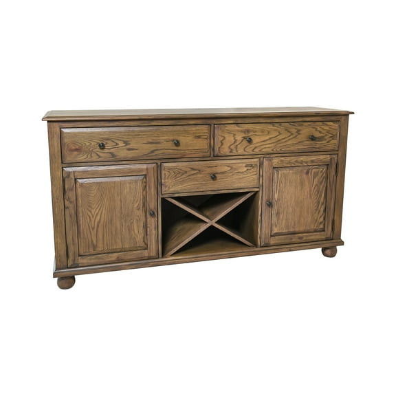 Intercon Colonial Oak Sideboard Weathered Chestnut finish