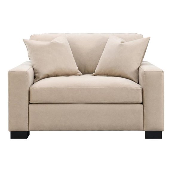 Intercon Dexter Double Chair with 2 Pillows in Taupe