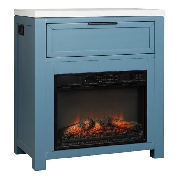Intercon Fireside Console in Indigo