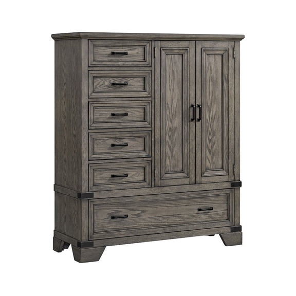 Intercon Furniture Forge 6-Drawer Gentleman's Chest Brushed Steel