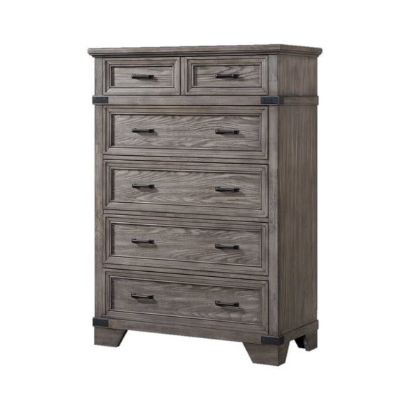 Intercon Furniture Forge 6-Drawer Standard Chest Brushed Steel