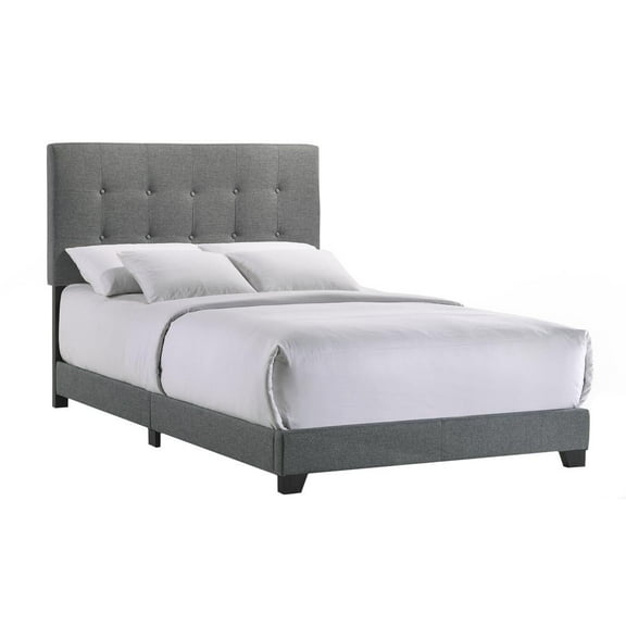 Intercon Furniture Addyson Modern Fabric Full Upholstered Bed in Gunmetal Gray