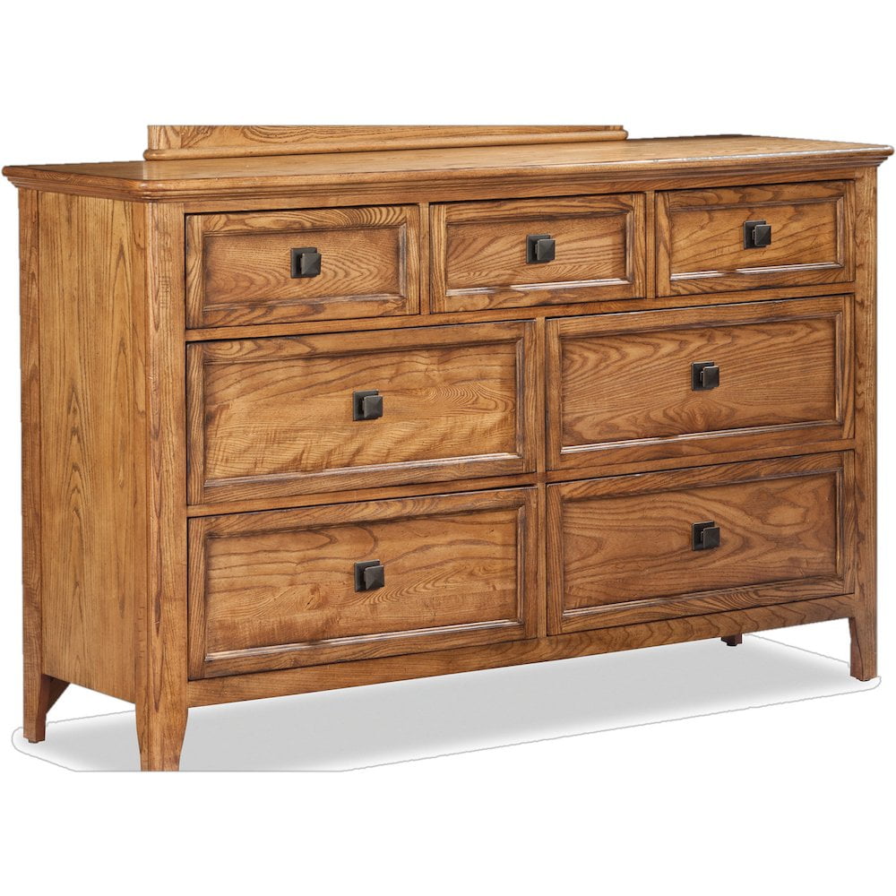 Alta Brushed Ash Solid Wood 7-Drawer Horizontal Dresser