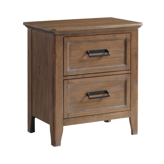 Intercon Furniture Alta Bedroom 2-Drawer Transitional Wood Nightstand in Brown