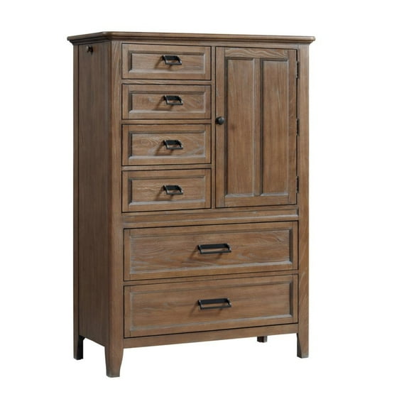 Intercon Furniture Alta Bedroom 6-Drawer Wood Gentleman Chest in Brown