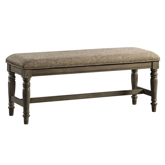 Intercon Furniture Balboa Park 46" Wood Backless Bench with Cushion in Oak