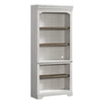 thumbnail image 1 of Intercon Furniture Drake Home Office 76" Transitional Wood Bookcase in White/Oak, 1 of 3